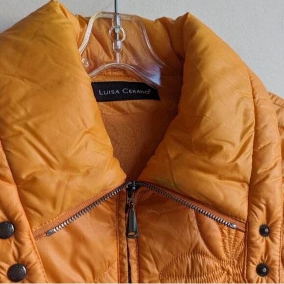 Luisa Cerano orange floral puffer jacket - Picture 4 of 7